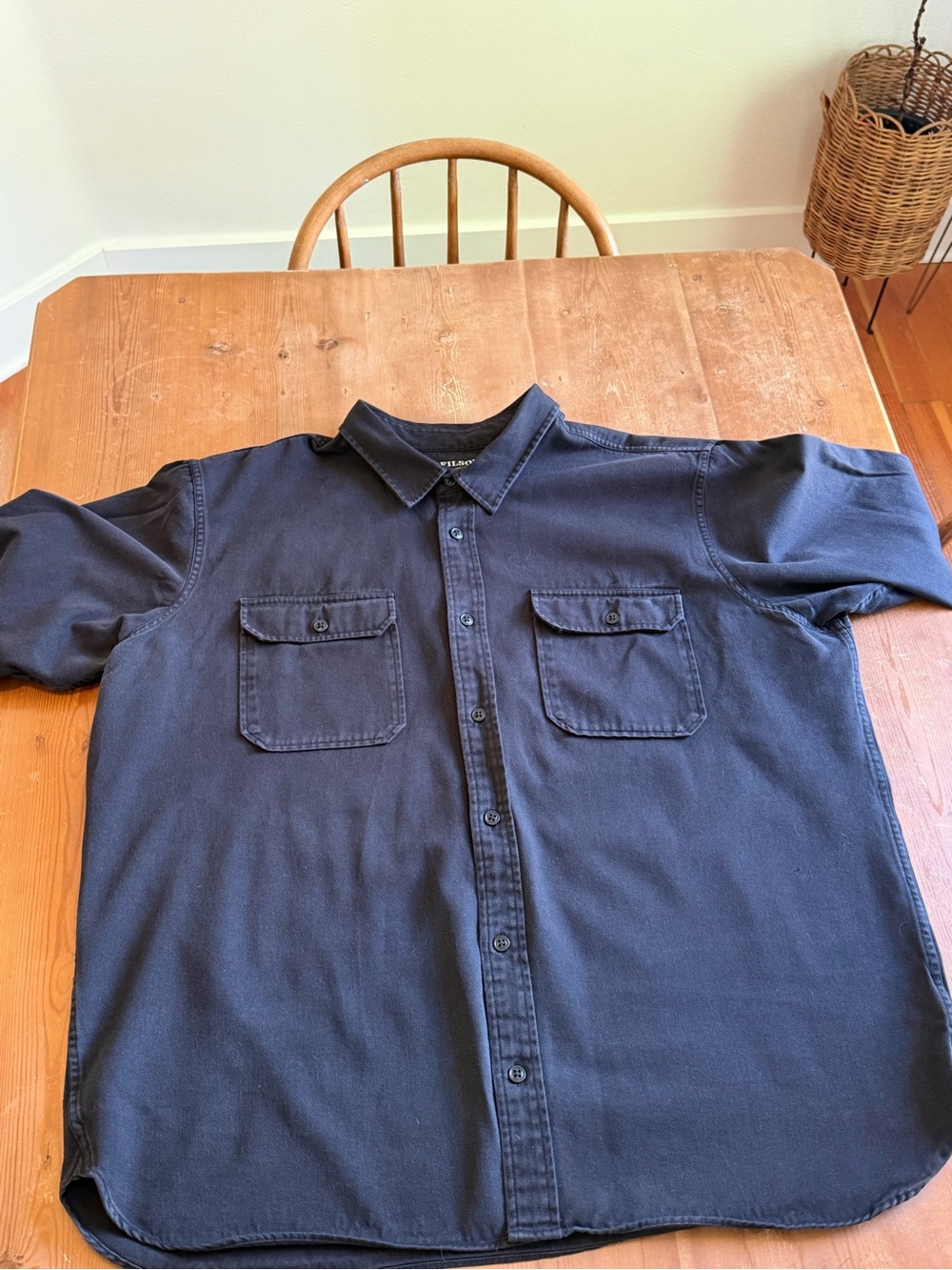 Filson Black Long-Sleeve Button-Down Workshirt